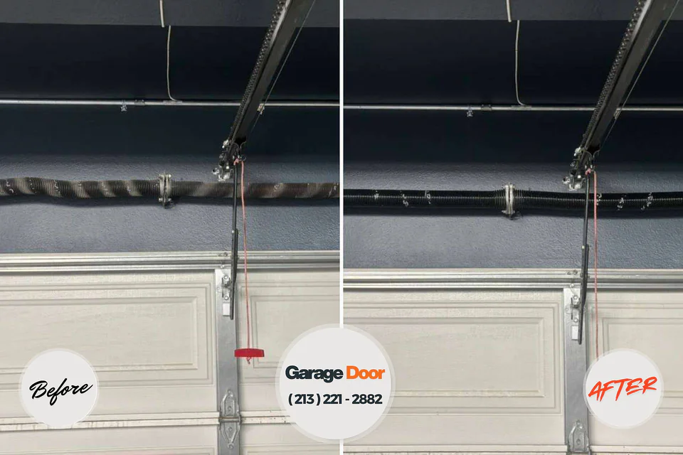 Before and after: garage door repair Altoona, AL